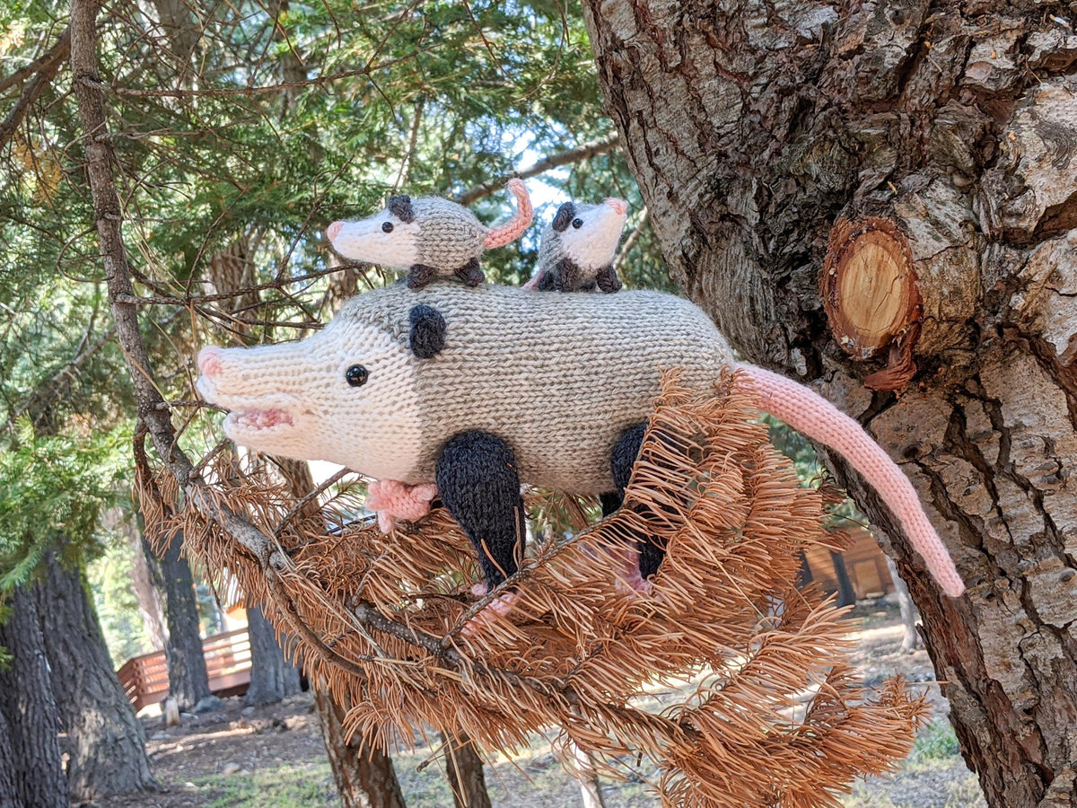 Opossum Family Knitting Pattern