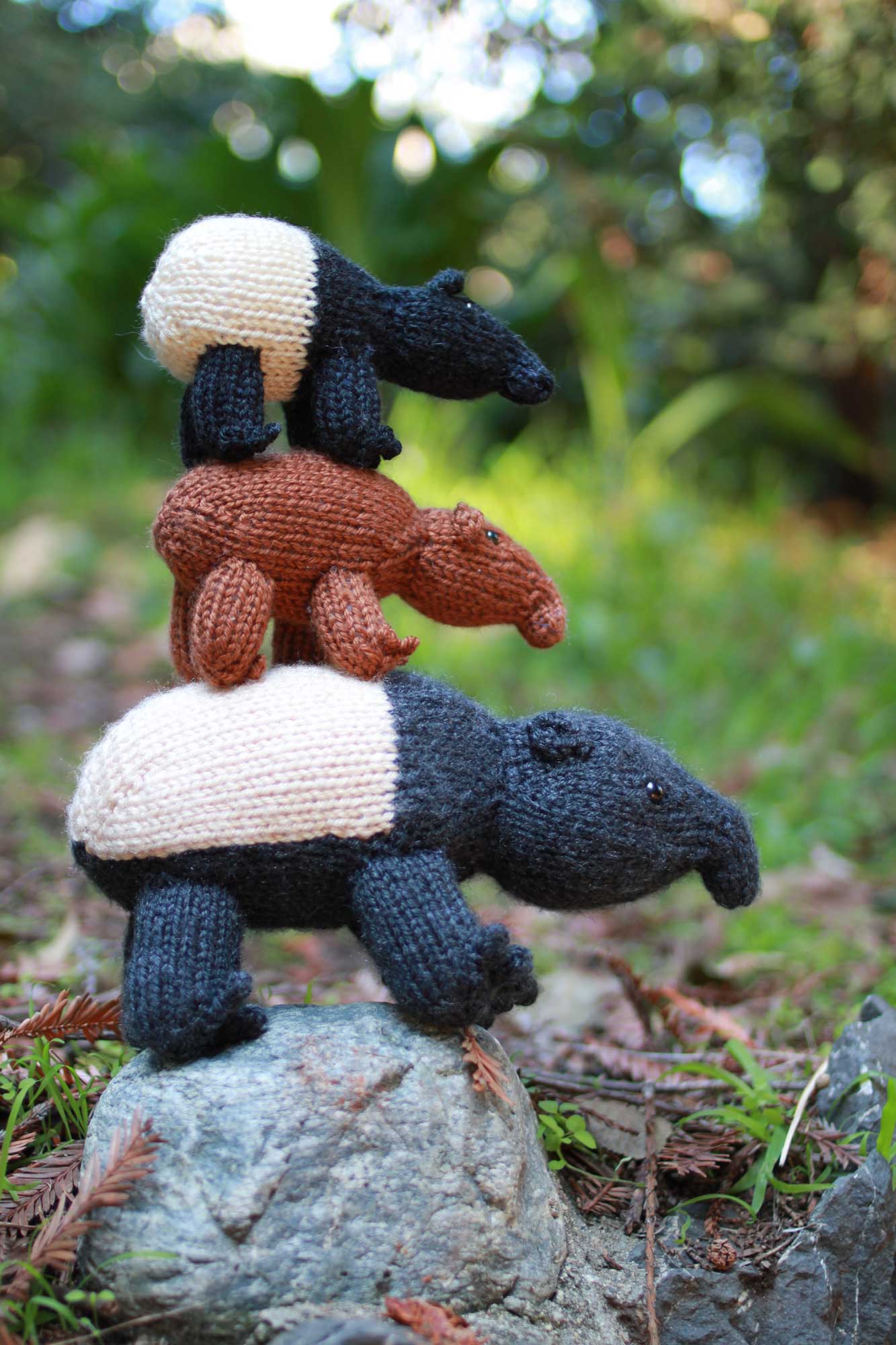 Tapir Trio Knitting Pattern