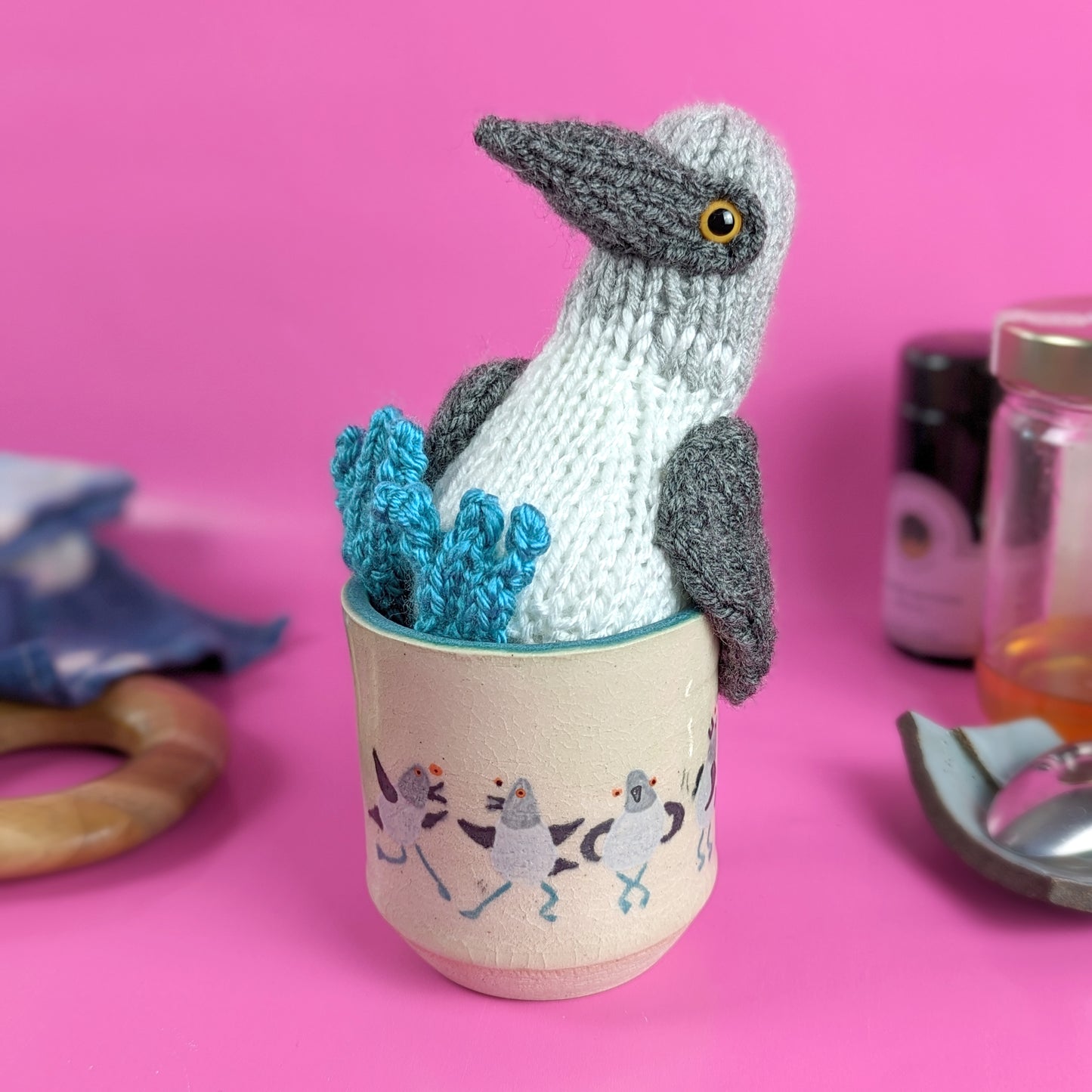Blue Footed Booby Knitting Pattern