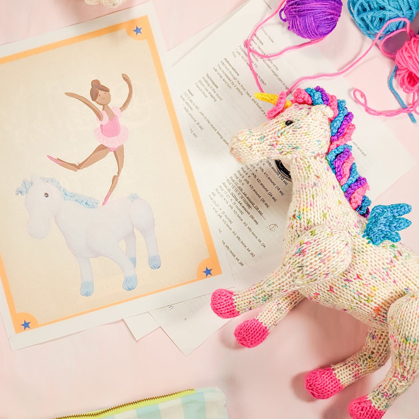 Isadora the Winged Unicorn Knitting Pattern