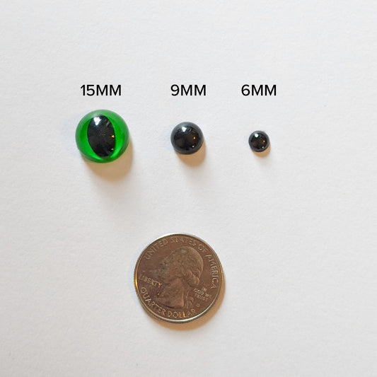 6mm Animal Safety Eyes in Black - 12 Pairs