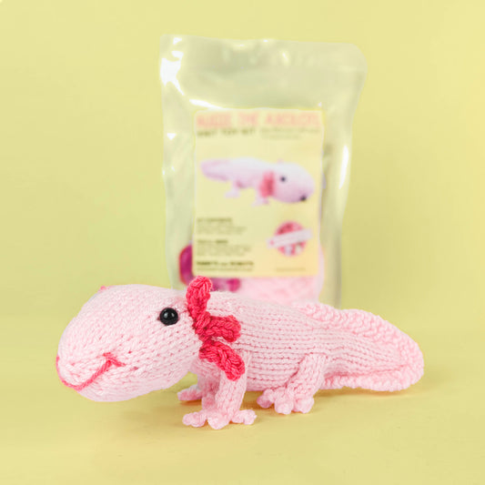 Augie the Axolotl Knitting Kit