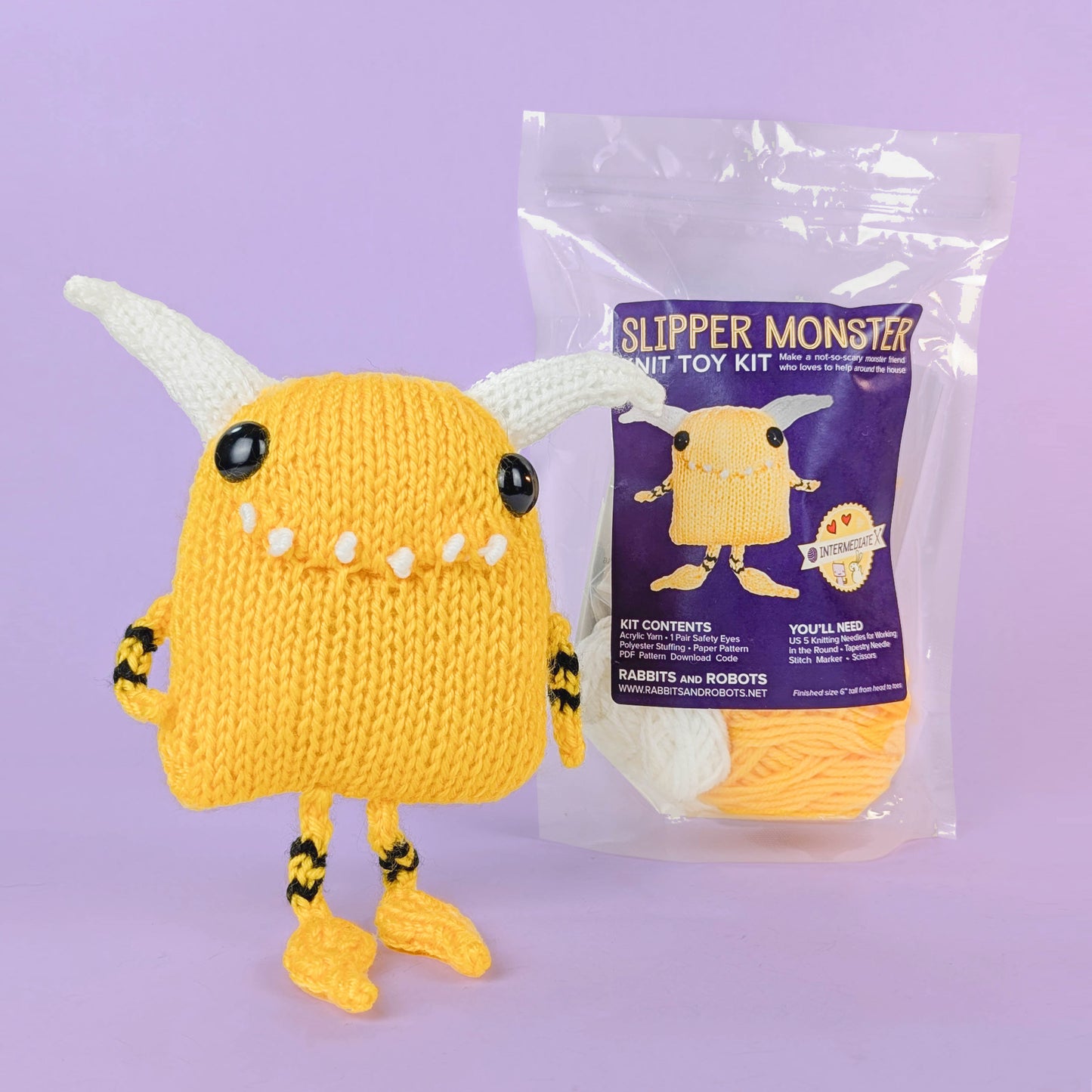 Slipper Monster Knitting Kit