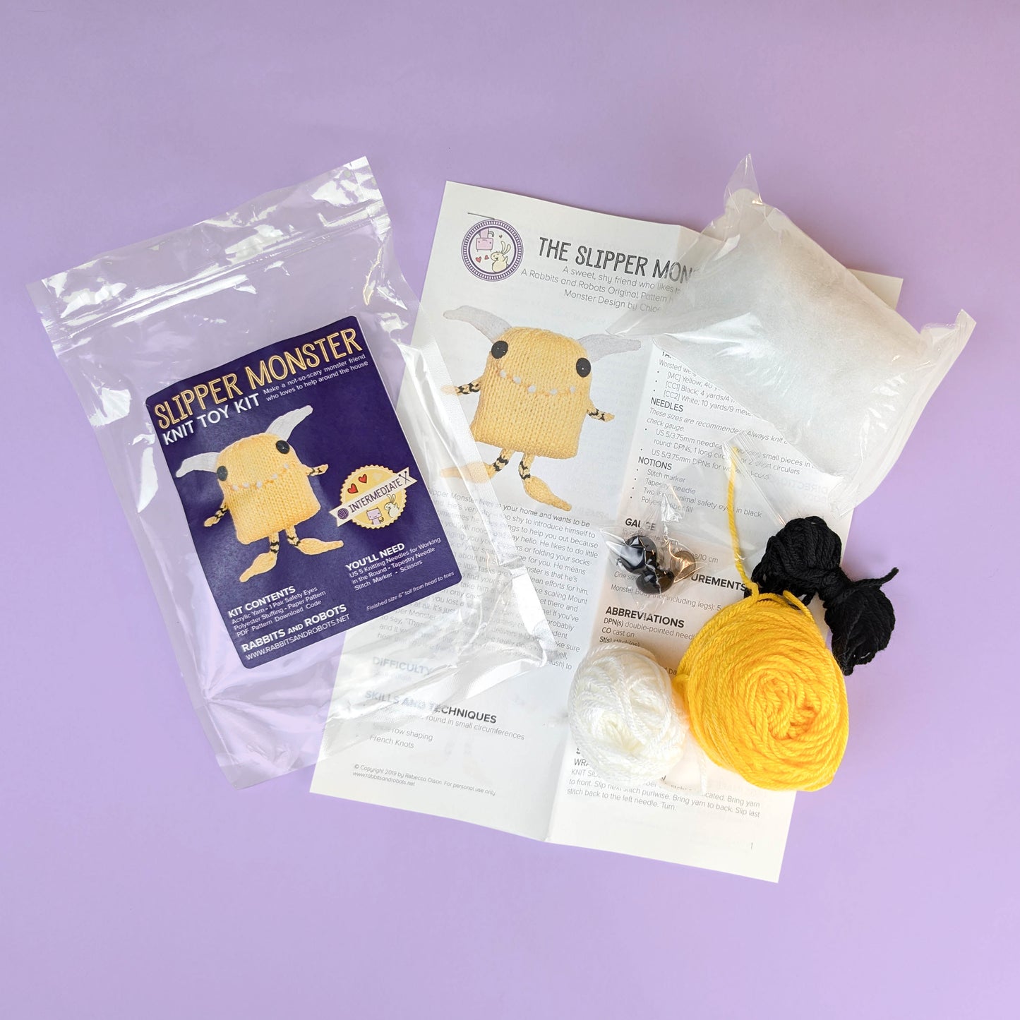 Slipper Monster Knitting Kit