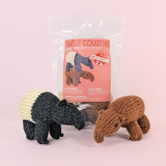 Floyd and Elena Mini Tapirs Knitting Kit