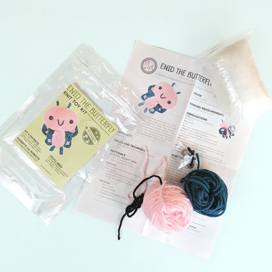 Enid the Butterfly Knitting Kit