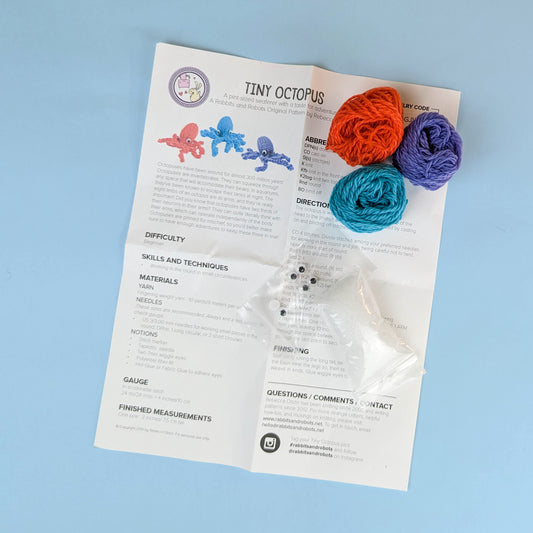 Tiny Octopus Trio Knitting Kit