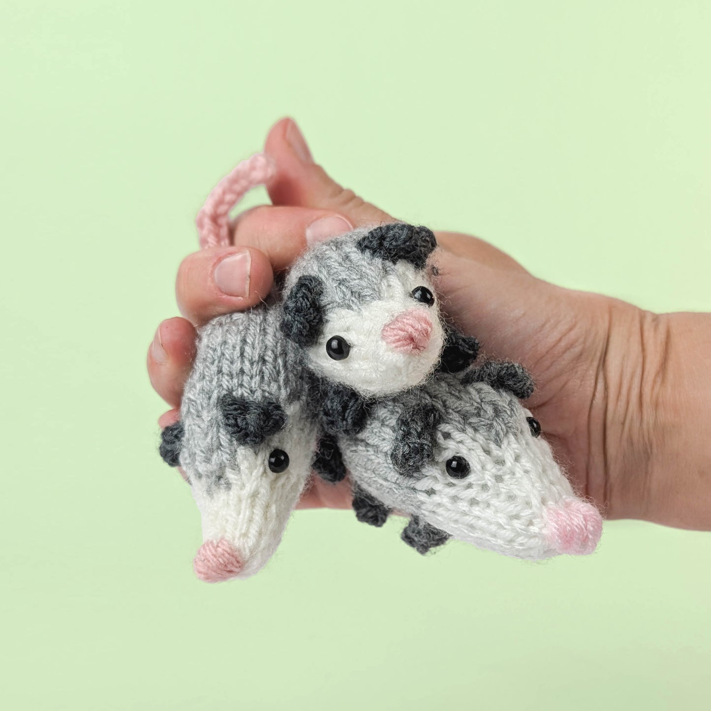 Baby Possum Trio Knitting Kit