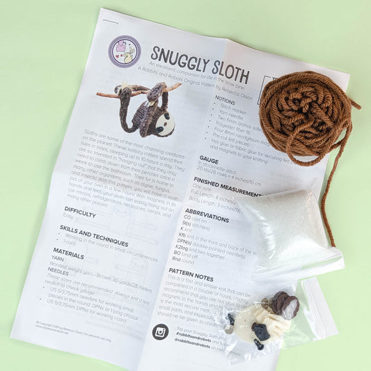 Snuggly Sloth Knitting Kit