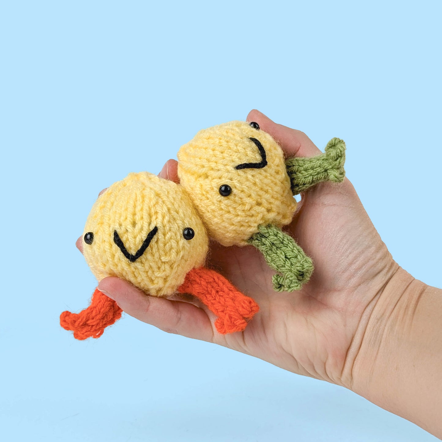 Sunny Side Up Egg Yolk Knitting Pattern