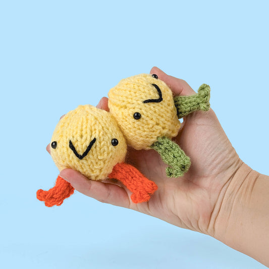 Sunny Side Up Egg Yolk Knitting Pattern